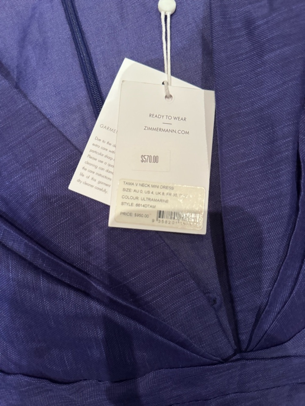 Zimmermann Ultramarine Tamma Linen Dress - Picture 7 of 7